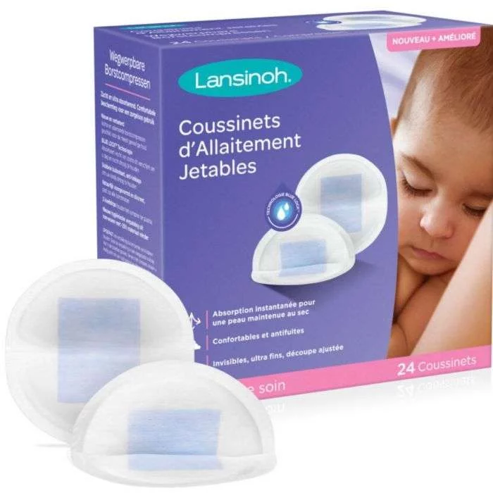 LANSINOH COUSSINETS D'ALLAITEMENT JETABLES BOITE DE 24