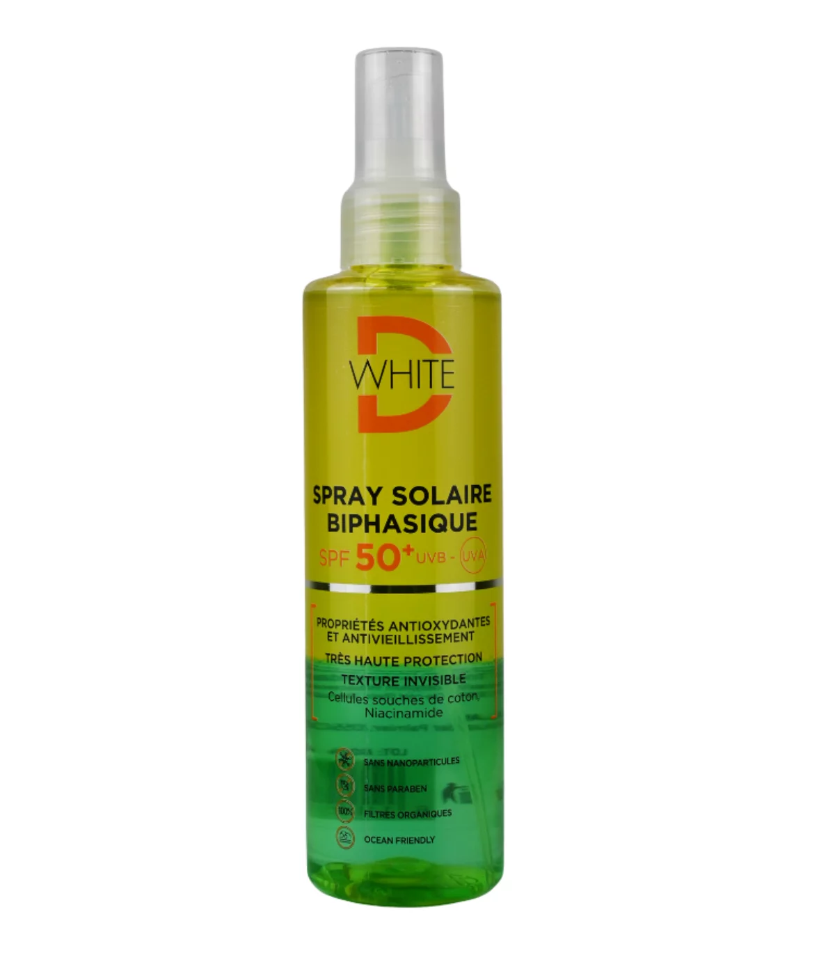 D-WHITE SPRAY SOLAIRE BIPHASIQUE SPF50 200ML
