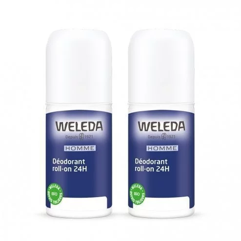 WELEDA DEODORANT ROLL-ON 24H HOMME DUO 50ML*2