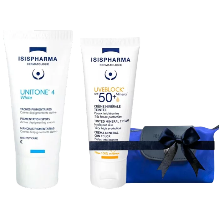 ISISPHARMA PACK UNITONE 4 WHITE CREME 30ML + UVEBLOCK MINERAL TEINTE SPF50+ 40ML