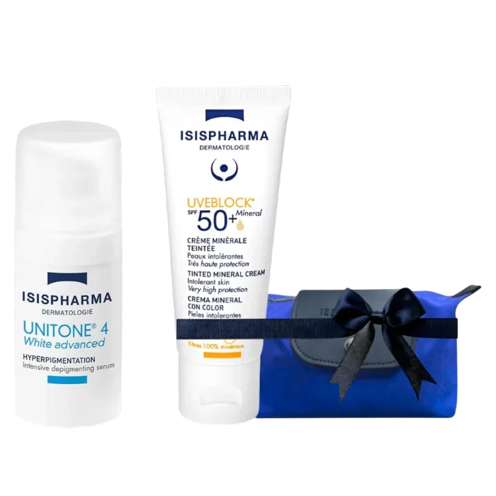 ISISPHARMA UNITONE PACK 4 WHITE ADVANCED SERUM 15ML +UVBLOCK MINERAL CREME TEINTEE 40ML