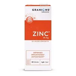 GRANIONS ZINC BOITE DE 60 GELULES
