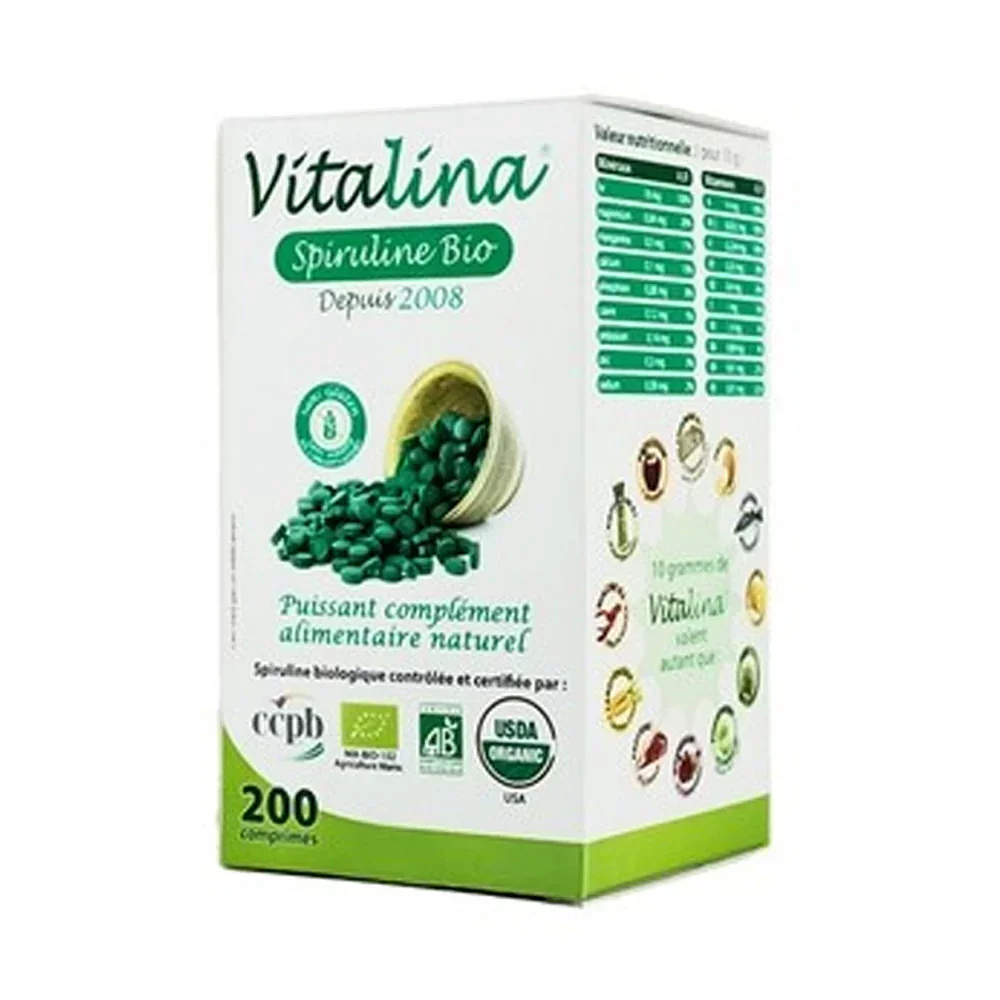 VITALINA SPIRULINE BIO BOITE DE 200 COMPRIMES