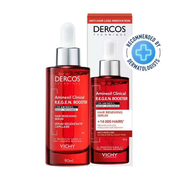 VICHY DERCOS AMINEXIL CLINICAL REGEN BOOSTER 1.5 AMINEXIL GINGER + NIACINAMIDE SERUM REGENERATIF CAPILLAIRE 90ML