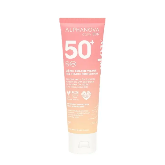 ALPHANOVA SUN GLOW DAILY SUN CREME SOLAIRE VISAGE SPF50+ 50ML
