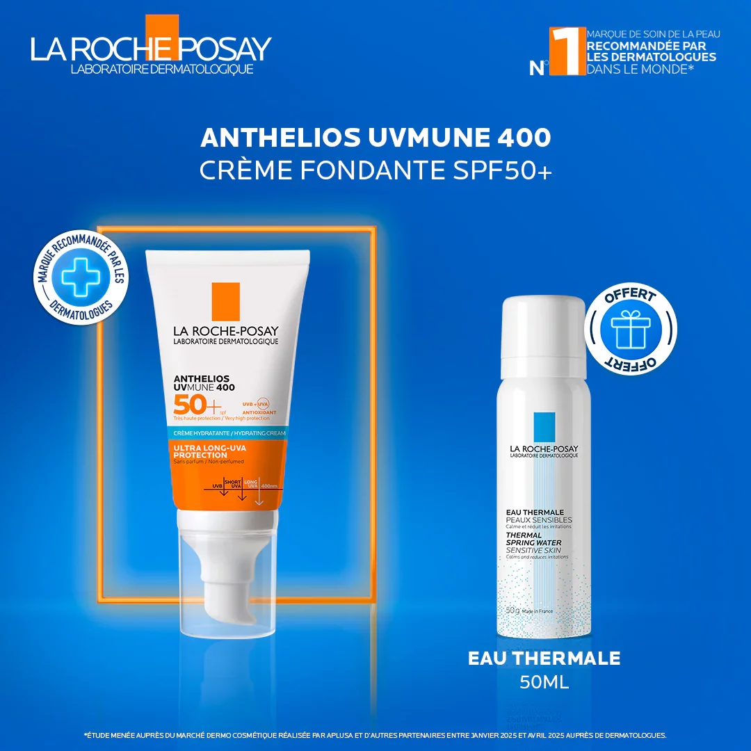 LA ROCHE POSAY ANTHELIOS UVMUNE 400 CREME FONDANTE TEINTEE PEAUX SECHES SPF50+ 50ML + EAU THERMALE 50ML