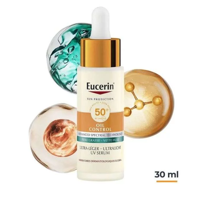 EUCERIN SUN PROTECTION OIL CONTROL SPF50+ UV SERUM PEAU GRASSE ULTRA LEGER 30ML