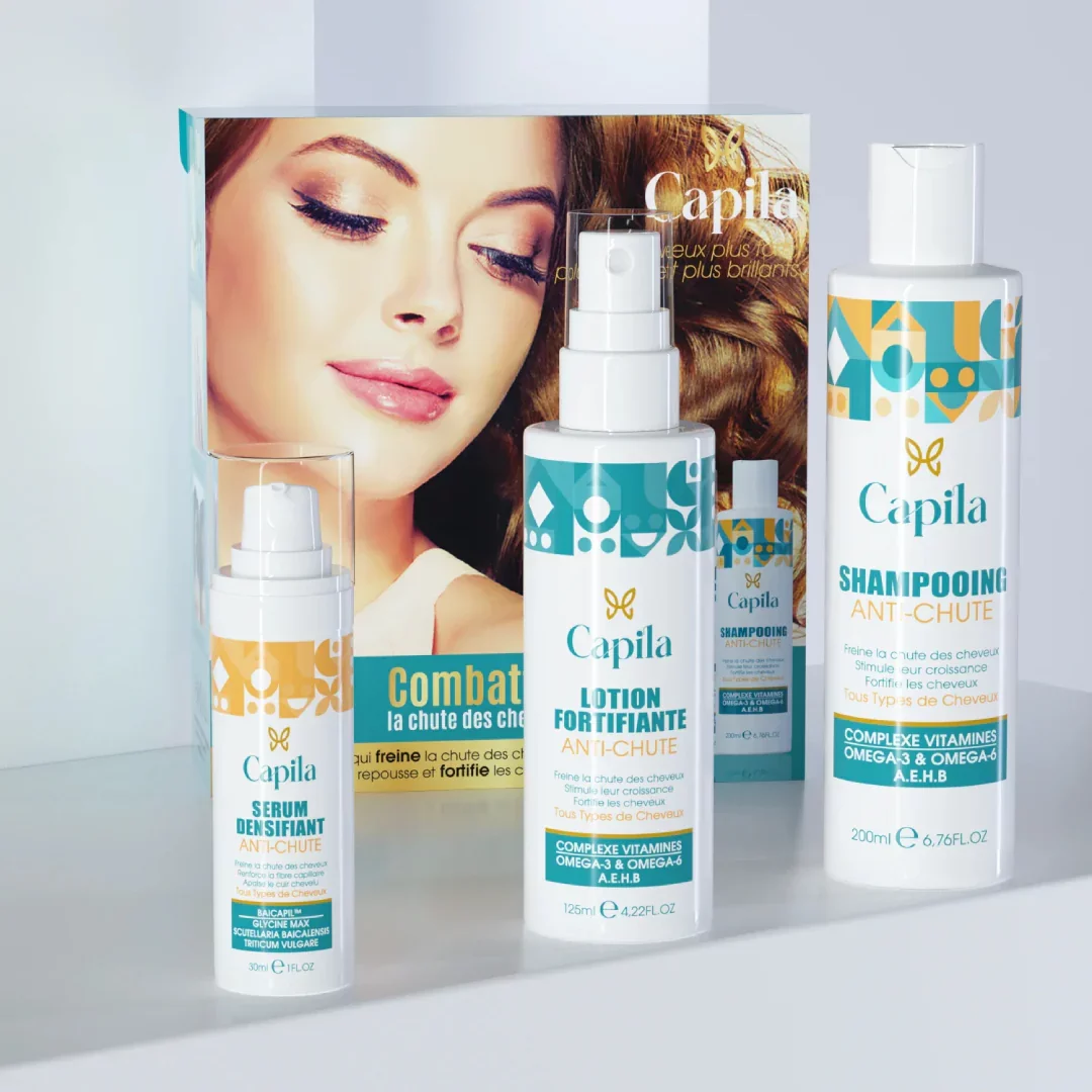 CAPILA PACK SHAMPOOING ANTI-CHUTE 200ML + SERUM DENSIFIANT ANTI-CHUTE 30ML + LOTION FORTIFIANTE ANTI CHUTE 125ML