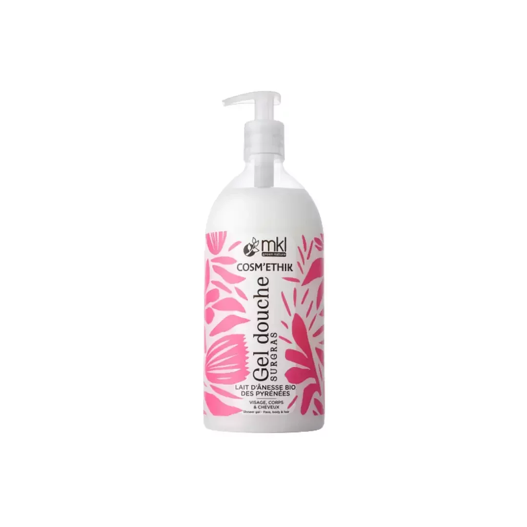 MKL GREEN NATURE COSM'ETHIK GEL DOUCHE SURGRAS LAIT D'ANESSE BIO DES PYRENEES 1L