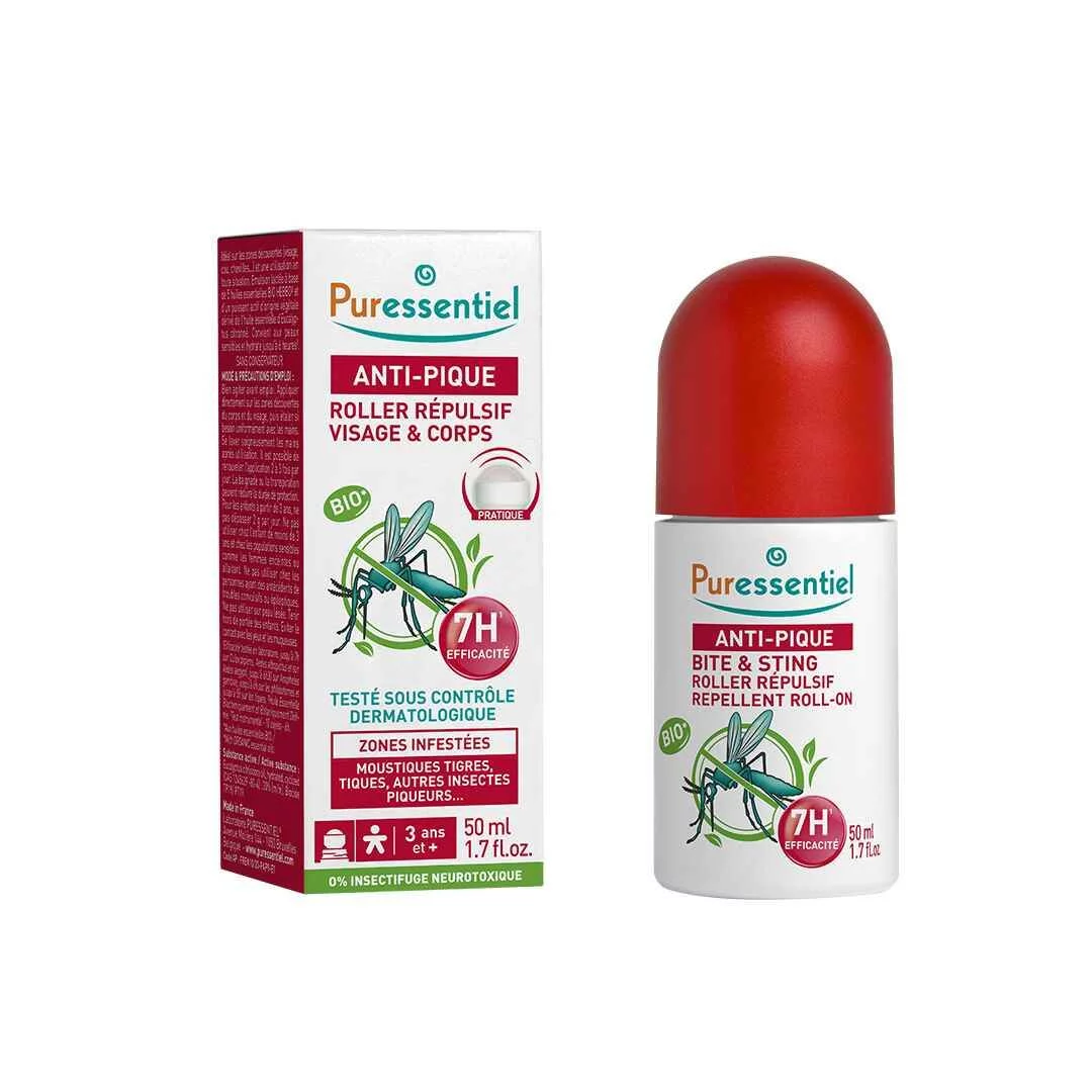 PURESSENTIEL ANTI-PIQUE ROLLER REPULSIF VISAGE ET CORPS 50ML