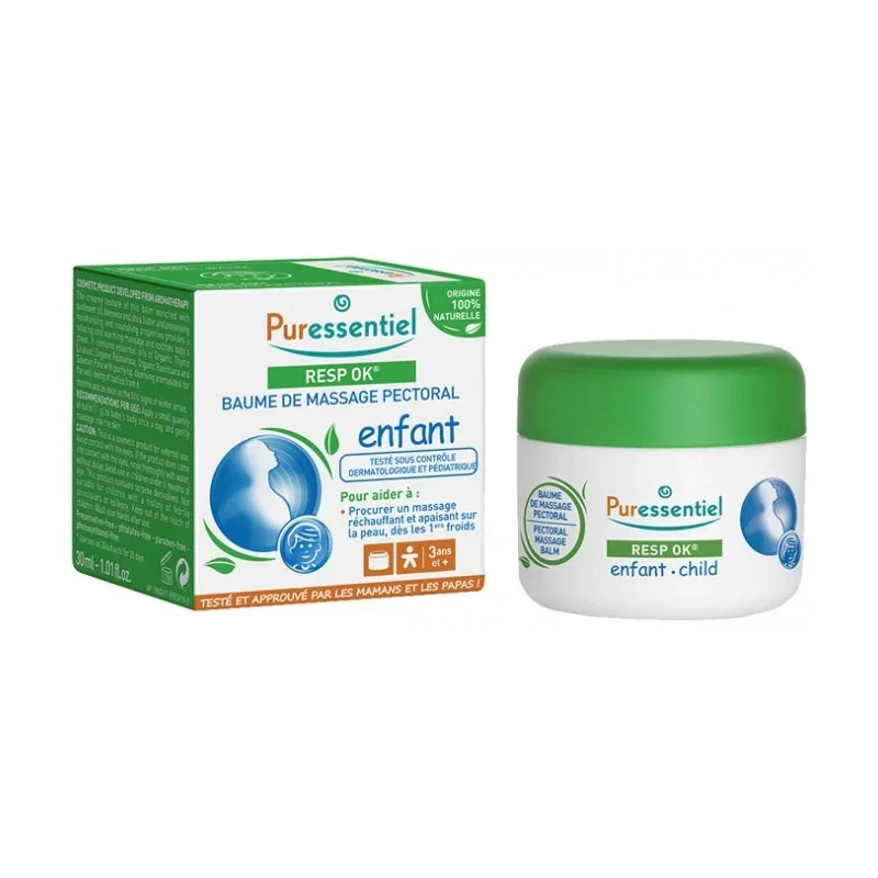 PURESSENTIEL RESP OK BAUME DE MASSAGE PECTORAL ENFANT POT 60ML