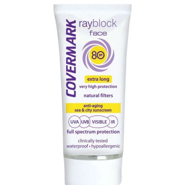 COVERMARK RAYBLOCK FACE ECRAN SOLAIRE SPF80 TEINTE LIGHT BEIGE 50ML