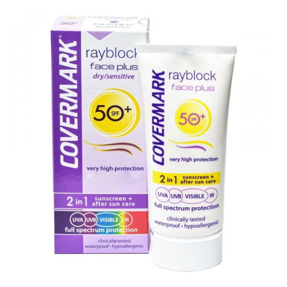 COVERMARK RAYBLOCK FACE PLUS DRY SENSITIVE VISIBLE NON TINTED SPF50 50ML