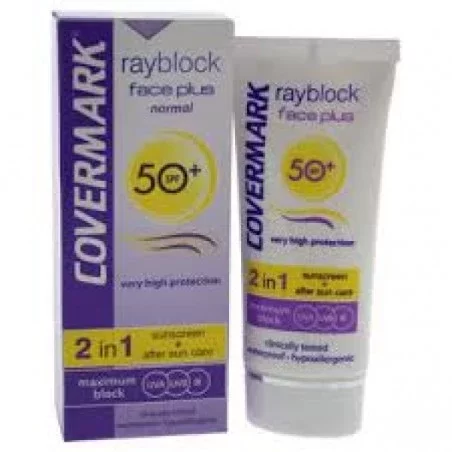 COVERMARK RAYBLOCK FACE PLUS NORMAL CREME ECRAN SPF50+ 2 EN 1 INVISIBLE 50ML
