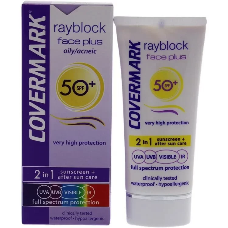 COVERMARK RAYBLOCK FACE PLUS OILY ACNEIC SPF50 VISIBLE NON TINTED 50ML