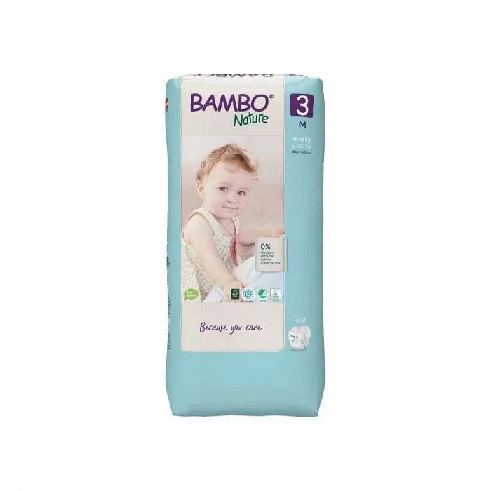BAMBO NATURE COUCHES BEBE TAILLE 3 4-8KG BOITE DE 52