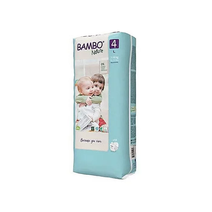 BAMBO NATURE COUCHES BEBE TAILLE 4 7-14KG BOITE DE 48