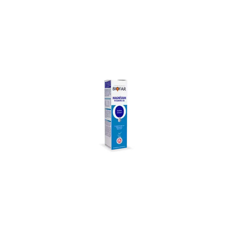 BIOFAR MAGNESIUM VITAMIN B6 BOITE DE 20 COMPRIMES EFFERVESCENTS