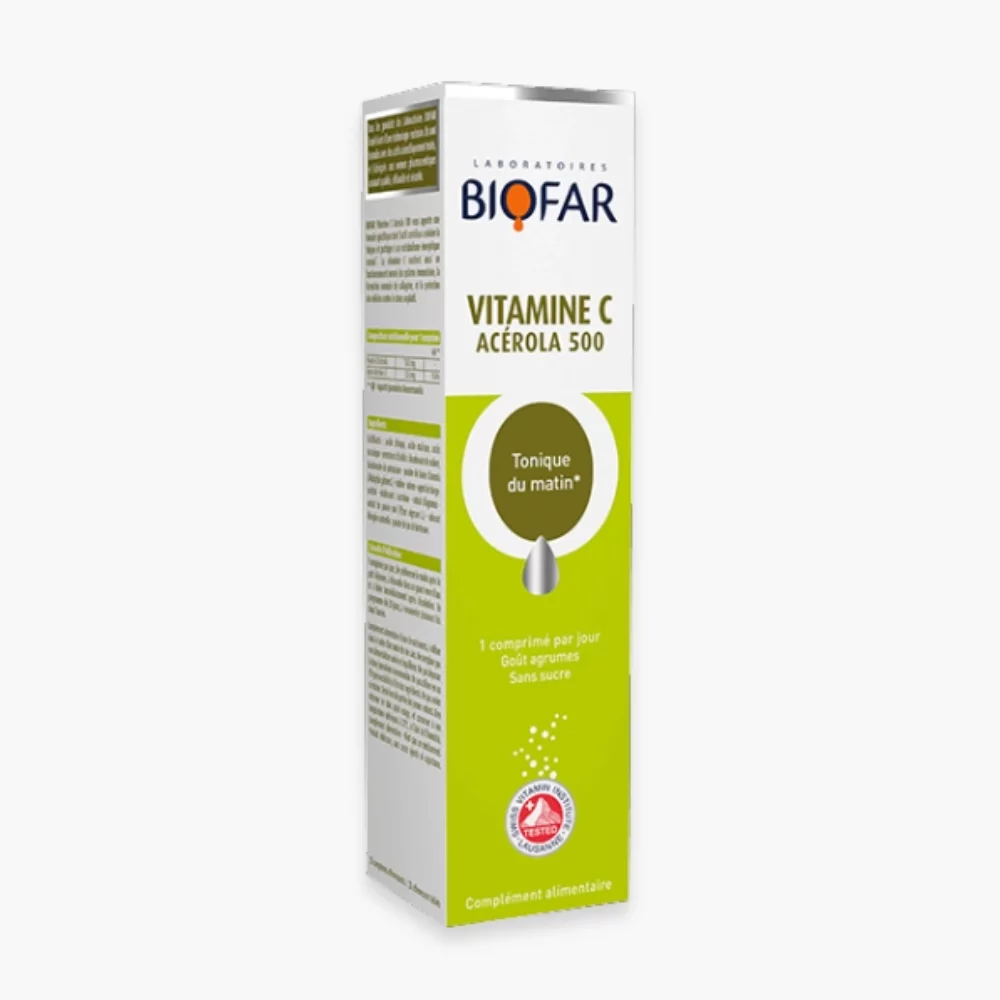 BIOFAR VITAMINE C ACEROLA 500MG BOITE DE 20 COMPRIMES