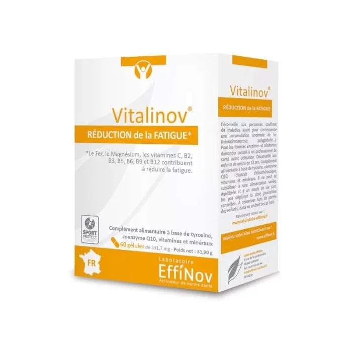 EFFINOV VITALINOV REDUCTION DE LA FATIGUE BOITE DE 60 GELULES