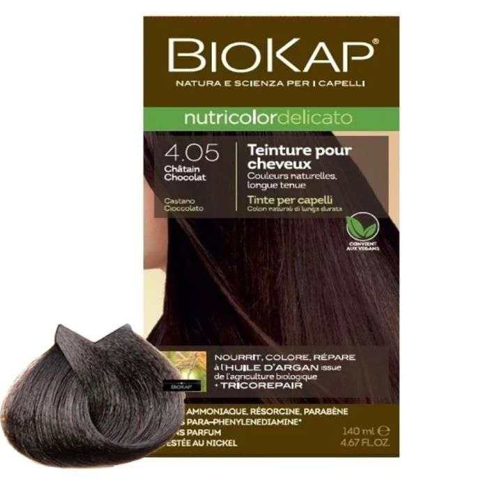 BIOKAP NUTRICOLOR DELICATO NUMERO 4.05 CHATAIN CHOCOLAT