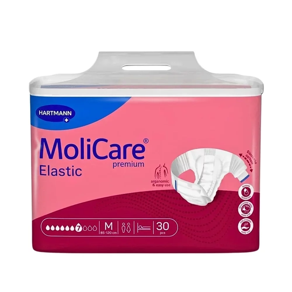 HARTMANN MOLICARE PREMIUM CHANGE ELASTIC 7 GOUTTES TAILLE M JOUR BOITE DE 30 REFERENCE 165372