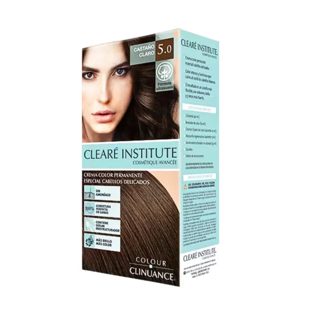 CLEARE INSTITUTE COLOUR CLINUANCE COLORATION PERMAMENTE N5.0 170ML REF LIGHT BROWN