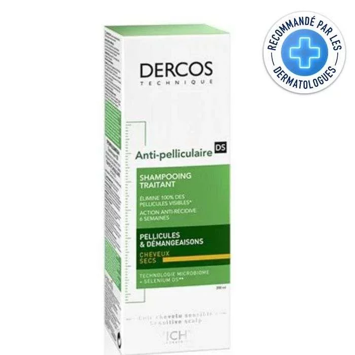 VICHY DERCOS ANTI-PELLICULAIRE SHAMPOOING TRAITANT ANTI-PELLICULAIRE CHEVEUX SECS 200ML