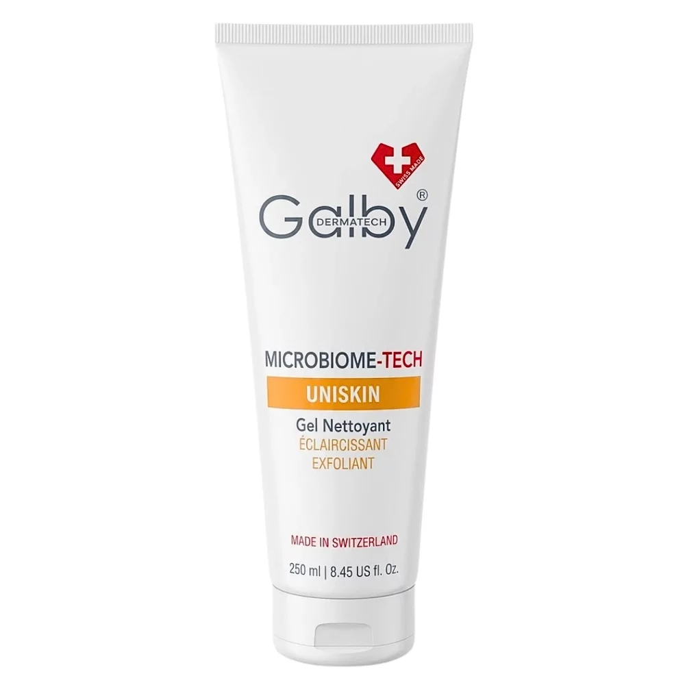 GALBY MICROBIOME-TECH UNISKIN GEL NETTOYANT ECLAIRCISSANT EXFOLIANT 250ML