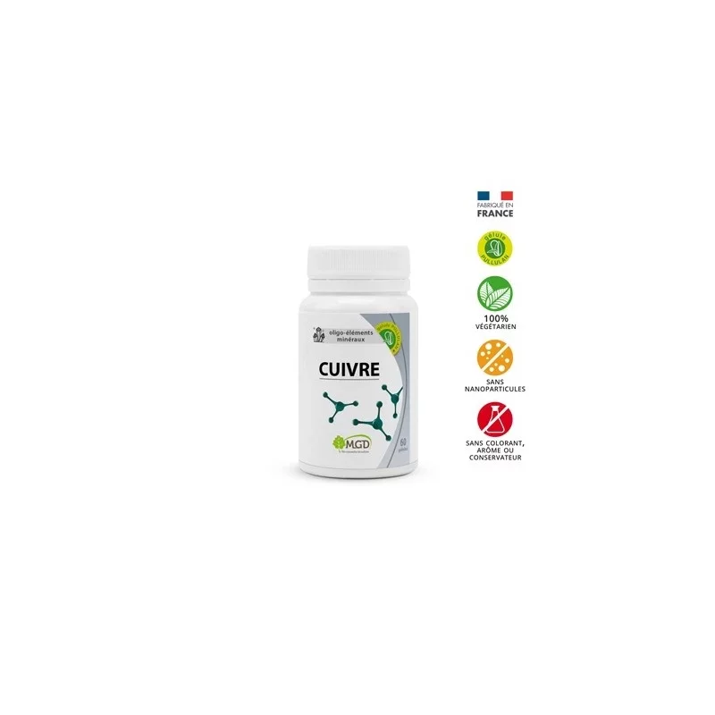 MGD CUIVRE 250MG BOITE DE 60 GELULES