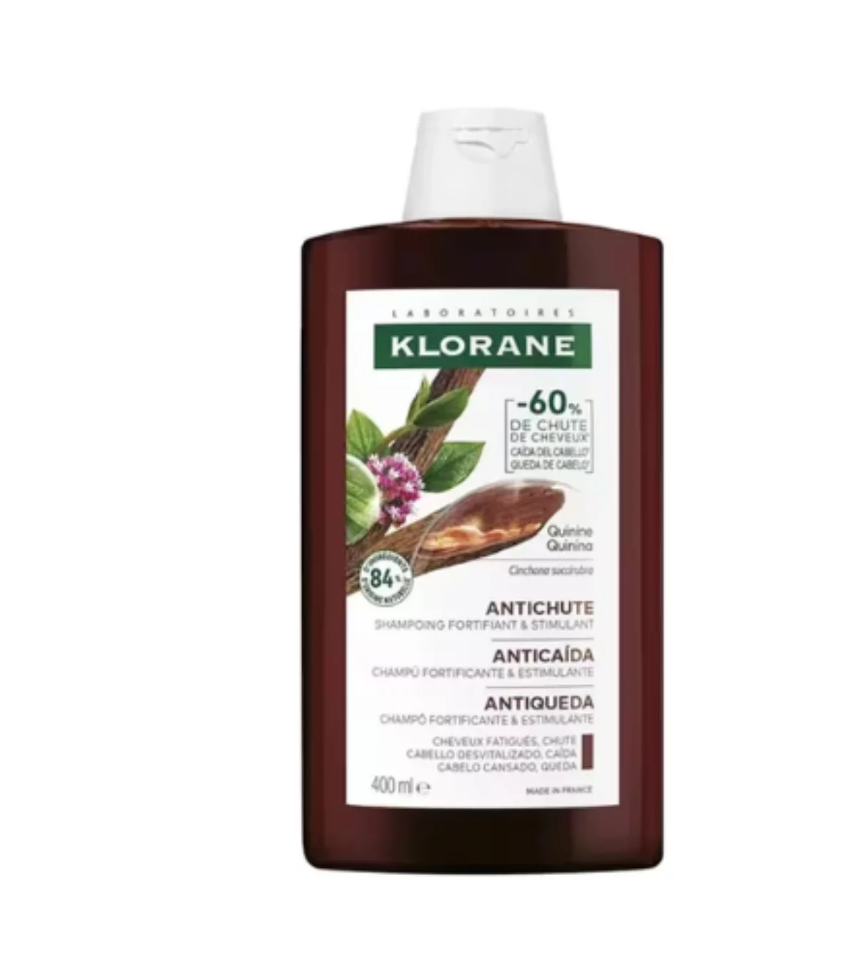 KLORANE QUININE SHAMPOOING A LA QUININE ET AUX VITAMINES B ANTI-CHUTE 400ML