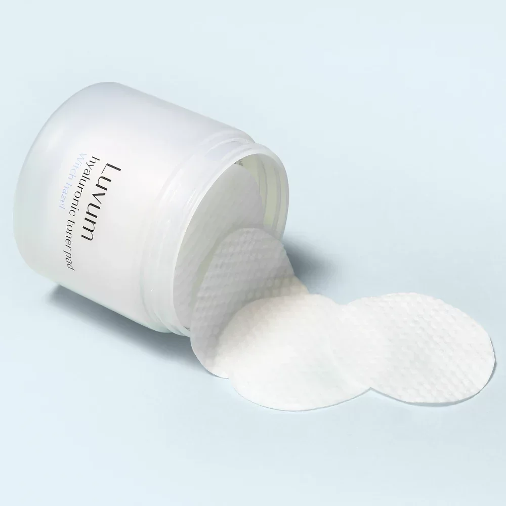 LUVUM WITCH HAZEL HYALURONIC TONER PAD BOITE DE 60