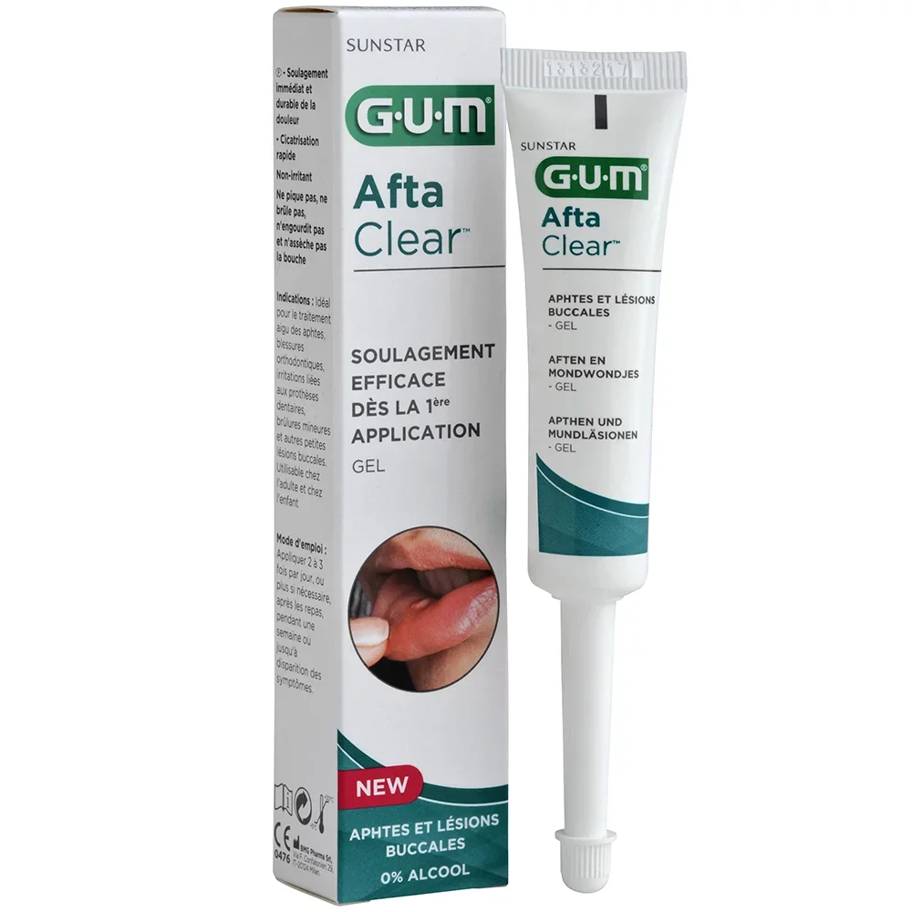 GUM AFTA CLEAR GEL APHTES ET LESIONS BUCCALES 10ML REFERENCE 2400