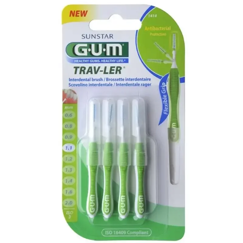 GUM MANCHE AVEC BROSSETTE ULTRA-FINE 1.1MM BOITE DE 4 REFERENCE 1414