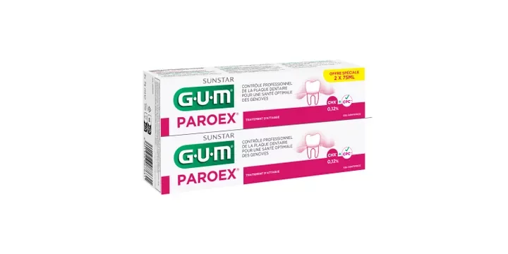 GUM PACK DUO PAROEX DENTIFRICE 75ML*2