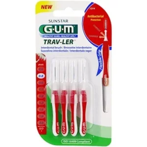 GUM TRAV-LER BROSSETTE INTERDENTALES ULTRA-FINE 0.8MM BOITE DE 4 REFERENCE 1314