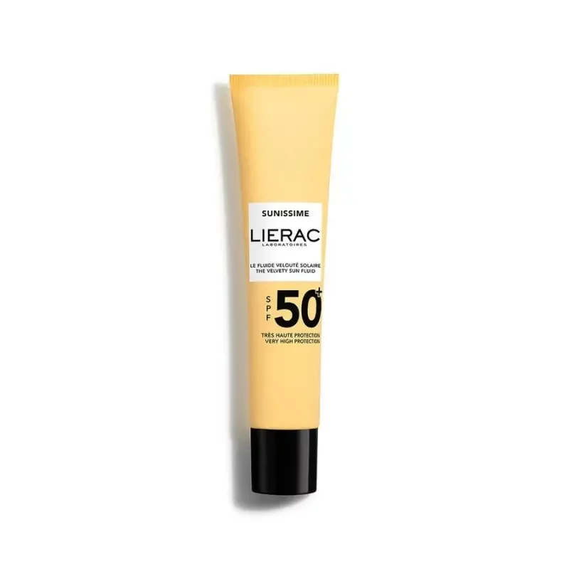 LIERAC SUNISSIME FLUIDE VELOUTE SOLAIRE TEINTE DORE GOLDEN VISAGE SPF50+ 40ML