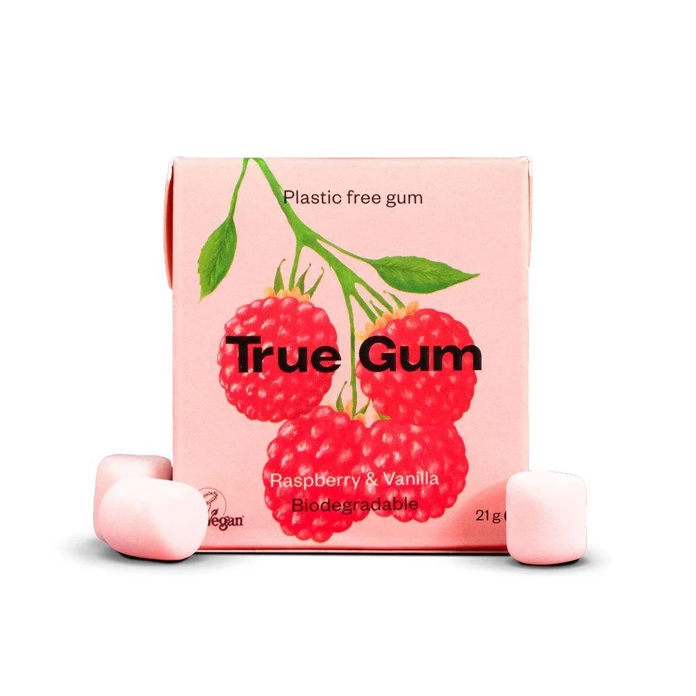TRUE CHEWING GUM FRAMBOISE VANILLE SANS SUCRE 21G