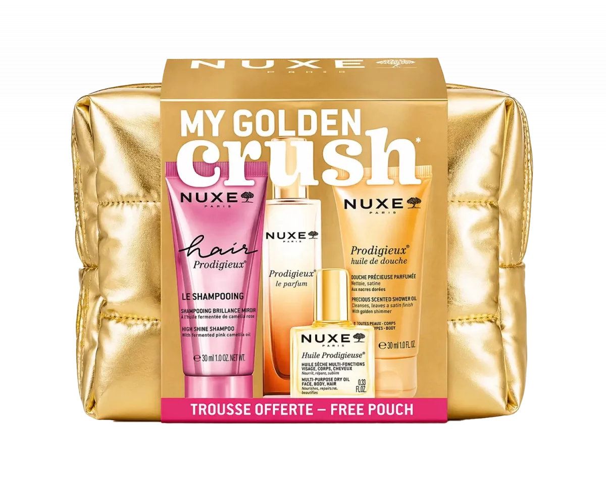 NUXE PRODIGIEUX COFFRET TROUSSE MY GOLDEN CRUSH