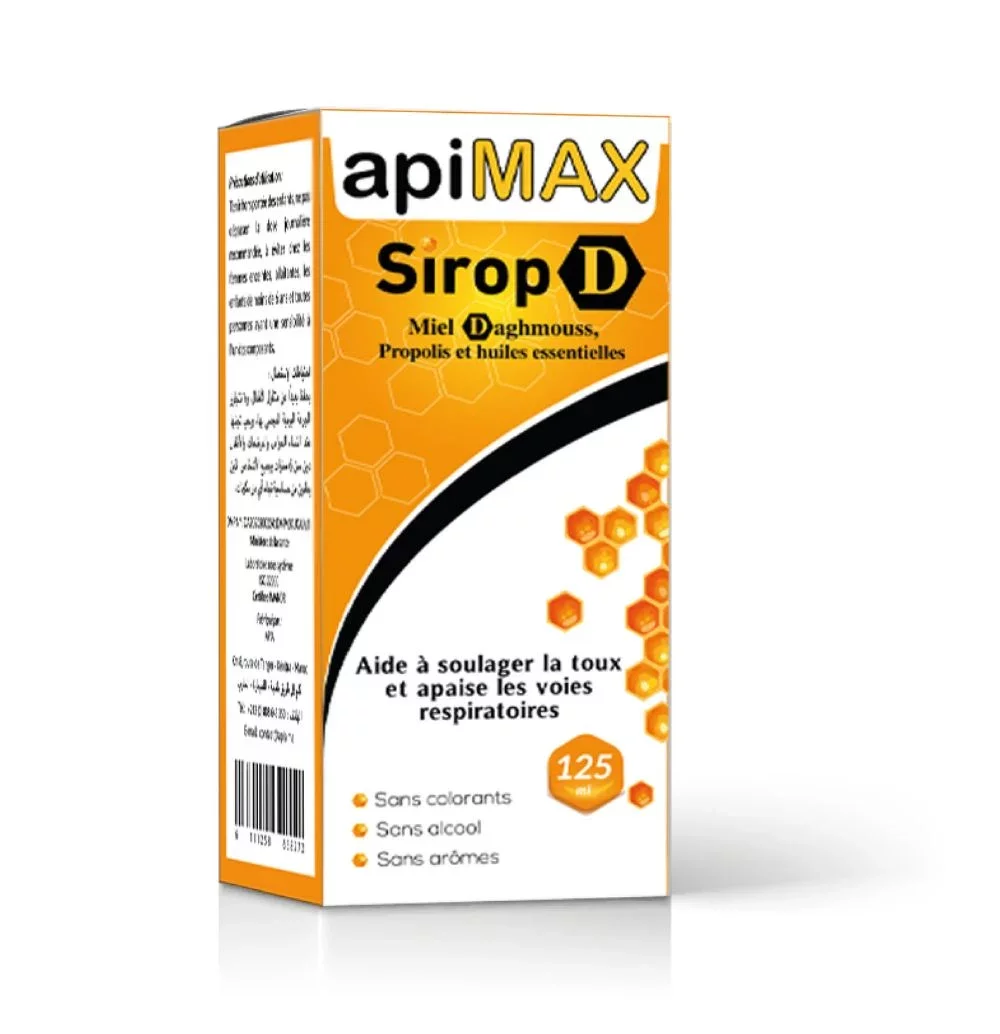 APIMAX SIROP MIEL DAGHMOUSS ET PROPOLIS 125ML