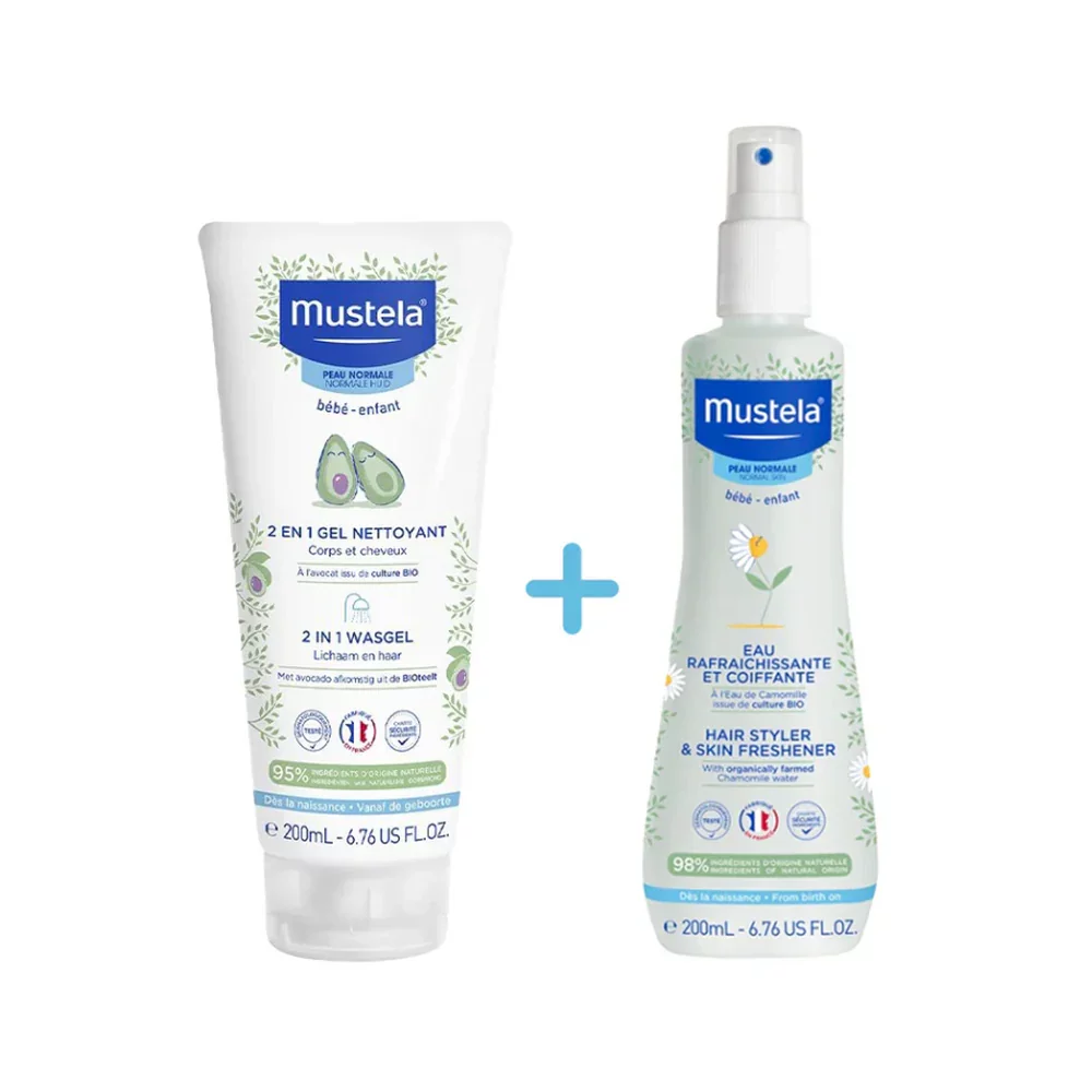 MUSTELA PACK GEL NETTOYANT 2 EN 1 + LAIT DE TOILETTE 200ML