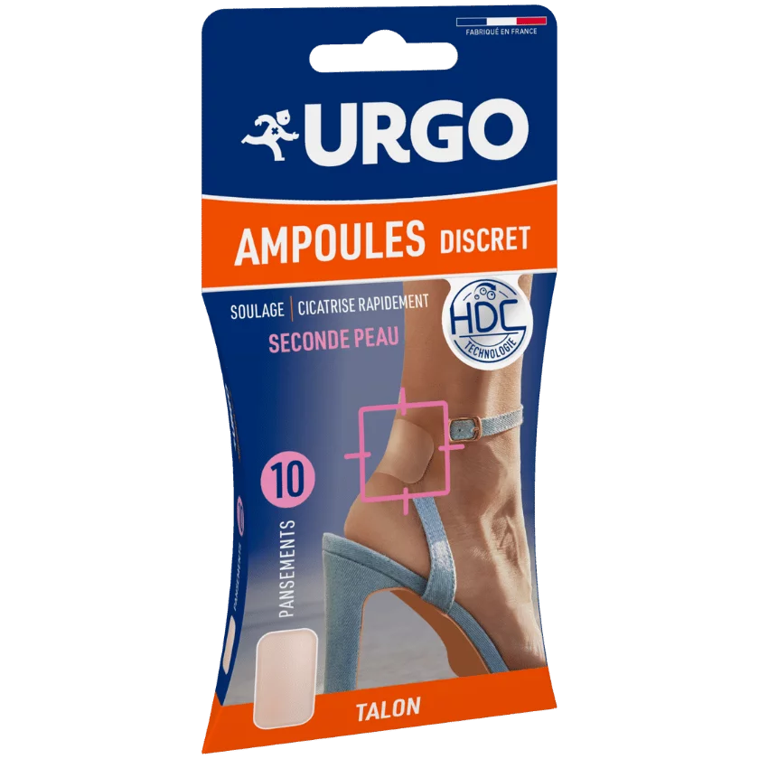 URGO AMPOULES DISCRET SECONDE PEAUX PANSEMENTS TALON BOITE DE 10