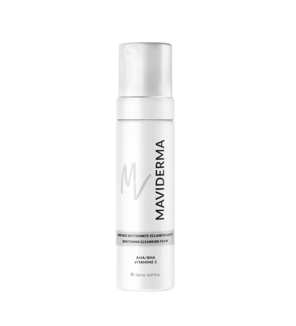 MAVIDERMA MOUSSE NETTOYANTE ECLAIRCISSANTE AHA/BHA VITAMINE C NIACINAMIDE 150ML