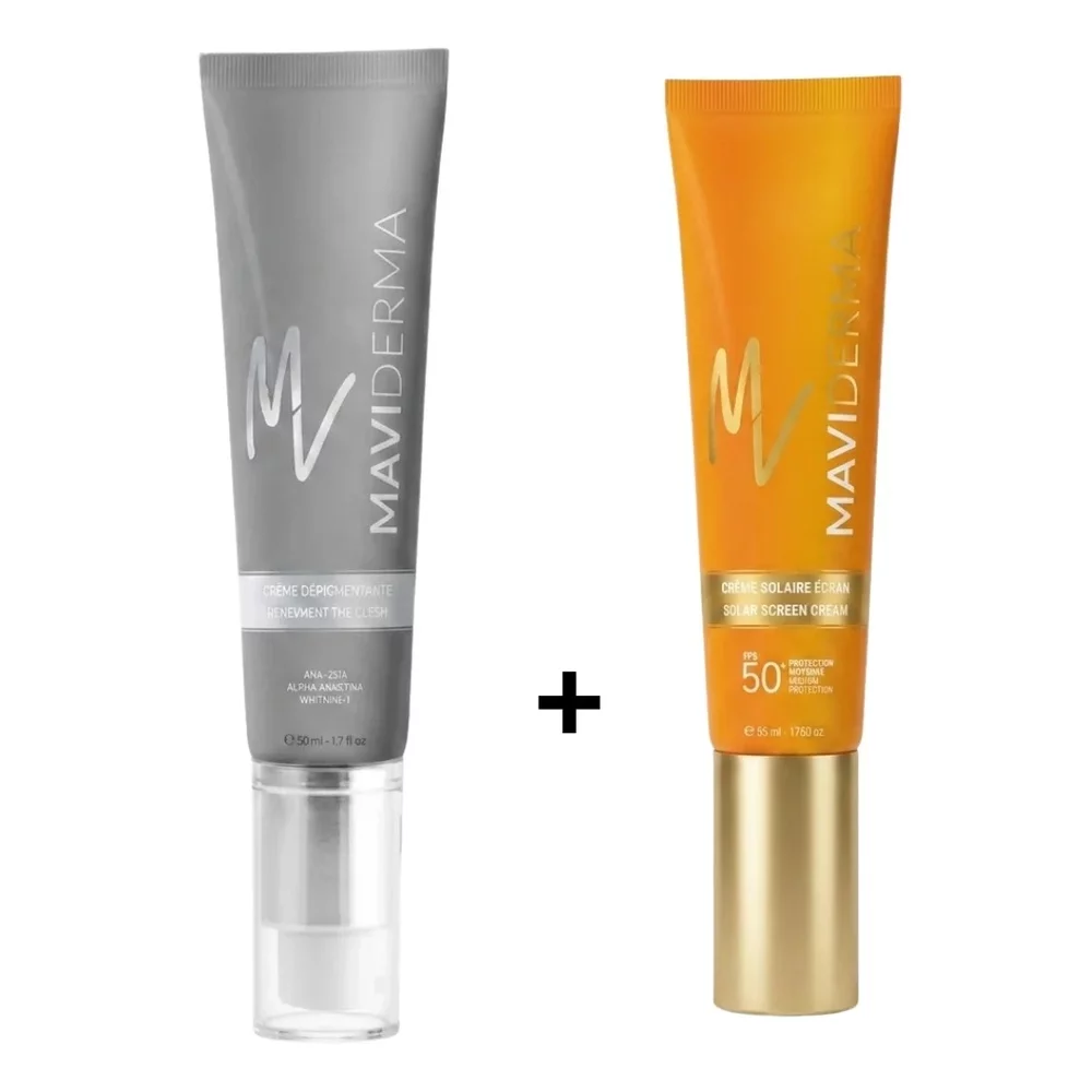 MAVIDERMA PACK MAVIDERMA CREME DEPIGMENTANTE 50ML + ECRAN SOLAIRE TEINTE SPF50+ 50ML