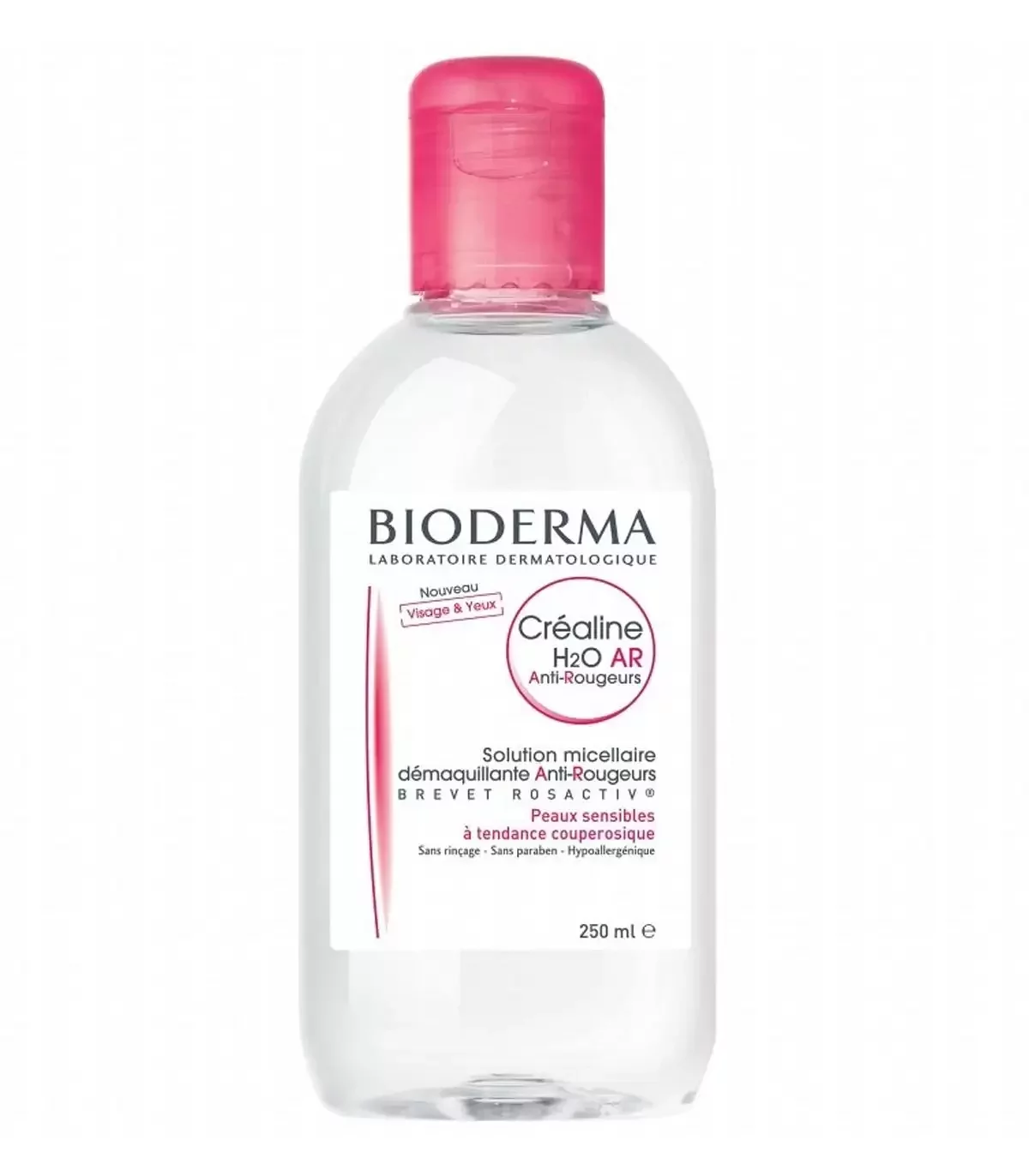 BIODERMA SENSIBIO H2O AR SOLUTION MICELLAIRE DEMAQUILLANTE ANTI-ROUGEURS 250ML