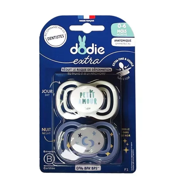 DODIE SUCETTE EXTRA FINE JOUR NUIT 0-6MOIS REFERENCE F1 2358