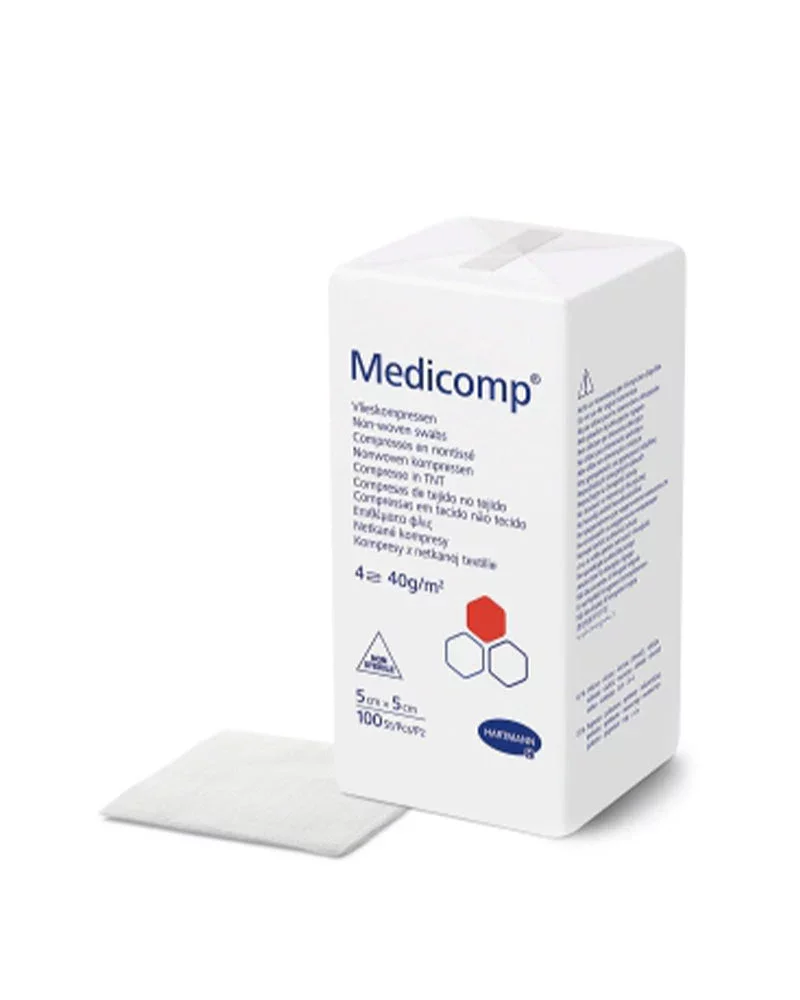 HARTMANN MEDICOMP COMPRESSES NON TISSEES NON STERLES 5CM*5CM BOITE DE 100 REFERENCE 411845