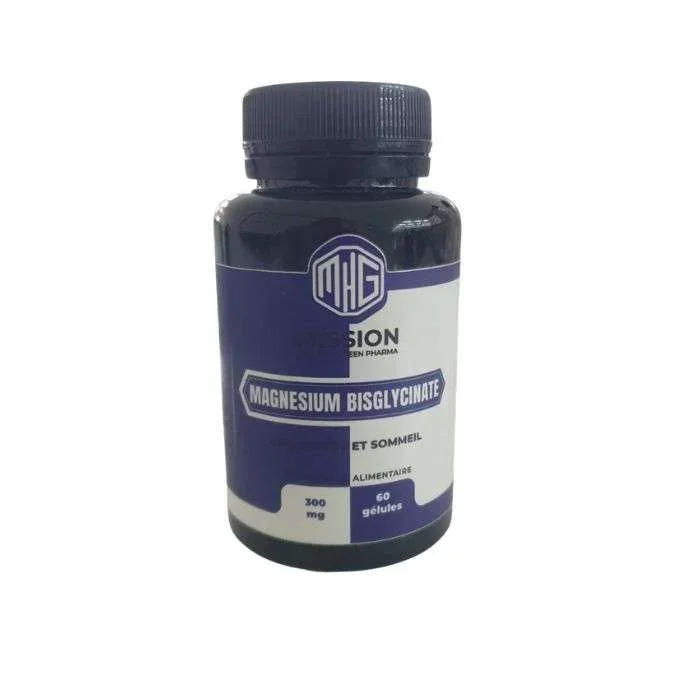 MHG MISSION HEALTH AND GREEN PHARMA MAGNESIUM BISGLYCINATE ANTI-STRESS ET SOMEIL 300MG BOITE DE 60 GELULES