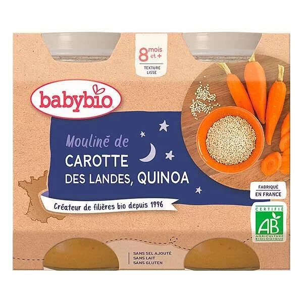 BABYBIO PETIT POT CAROTTE QUINOA 2*200G