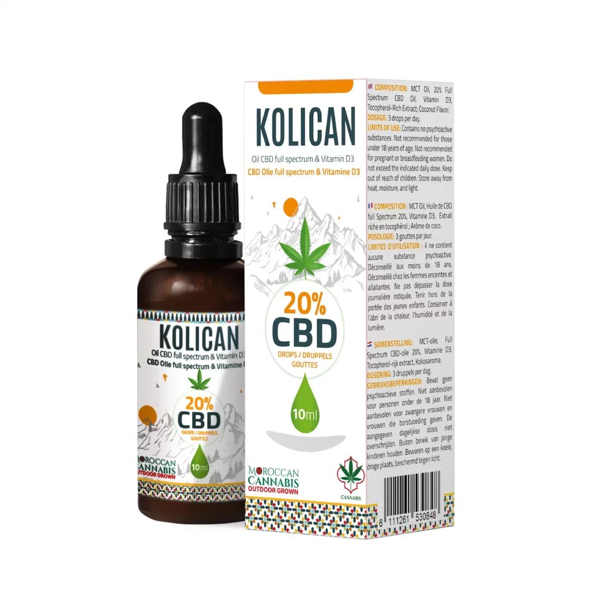 MOROCCAN CANNABIS KOLICAN 20% CBD GOUTTES 10ML